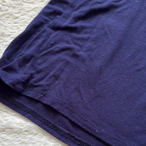 Women’s Navy Babydoll Tank Top Sleeveless - Picture 2 of 7